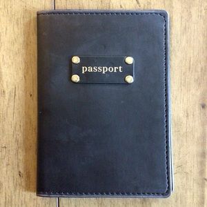 Via Lorenzo n.26 Travel Passport Black Faux Leather Cover Case